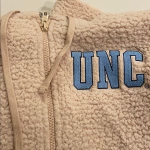 Unc cream fluffy zipper hoodie